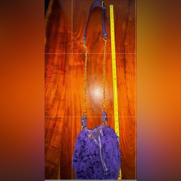 JUICY COUTURE Pouchette Purple Chiffon Bag - Picture 9 of 10